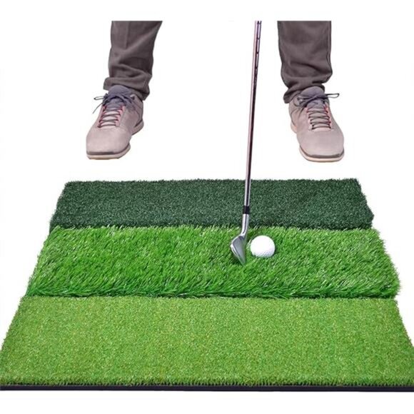 GoSports Tri-Turf XL Golf Practice Hitting Mat - Huge 24 Inch x 24 Inch for - Picture 7 of 7